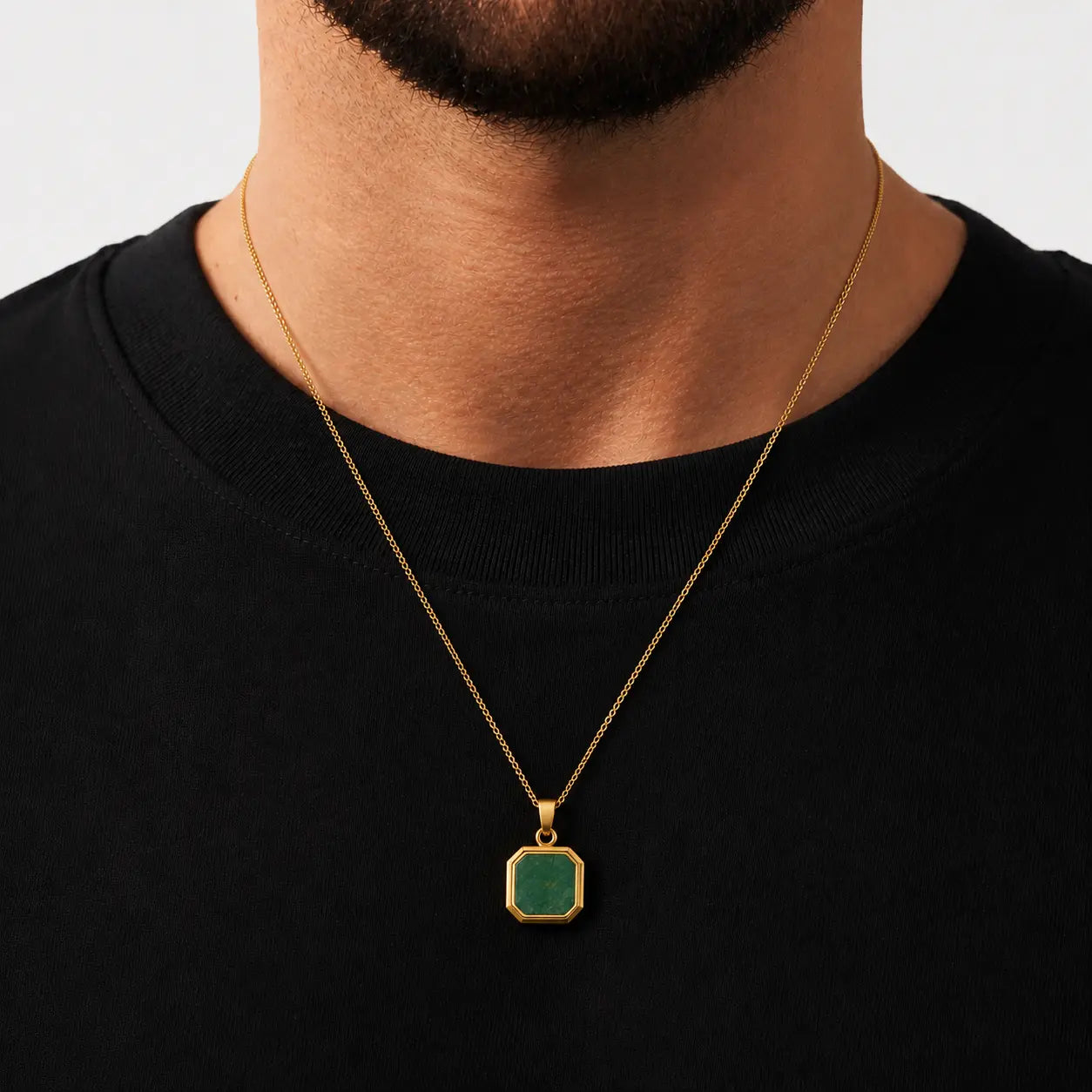 GREEN LUCKY STONE (GOLD)