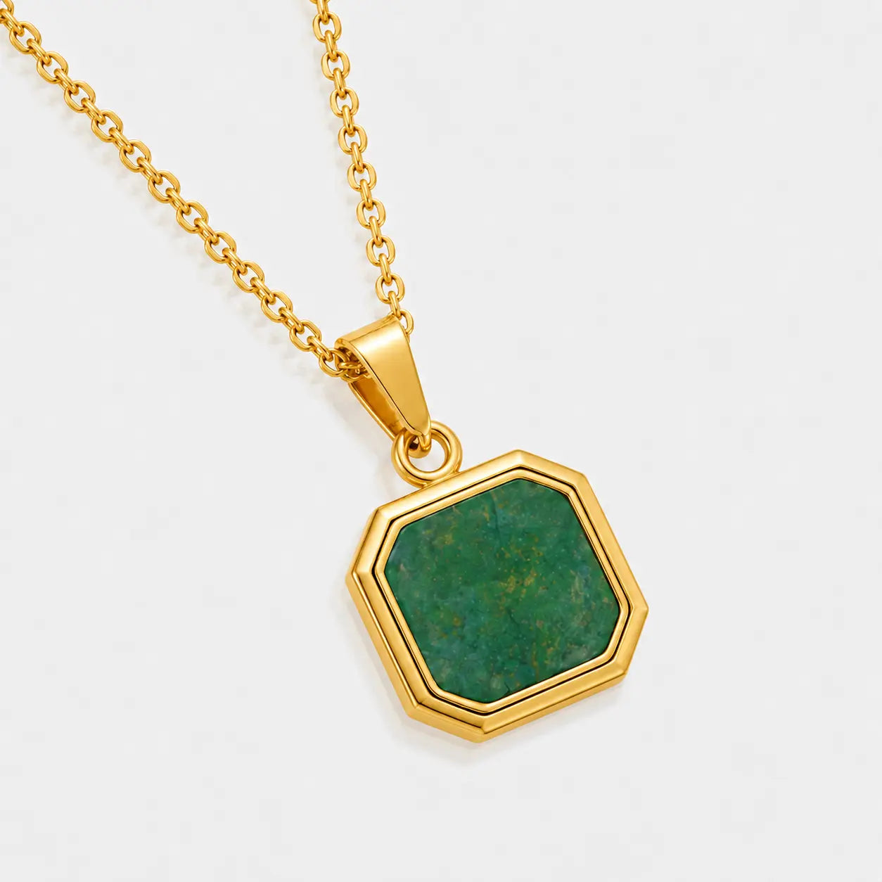 GREEN LUCKY STONE (GOLD)