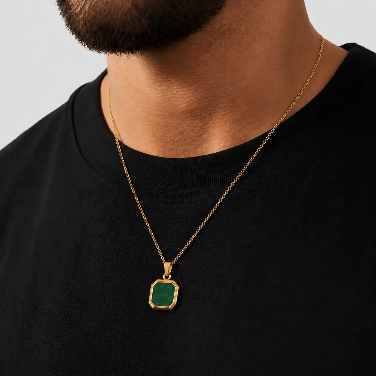 GREEN LUCKY STONE (GOLD)