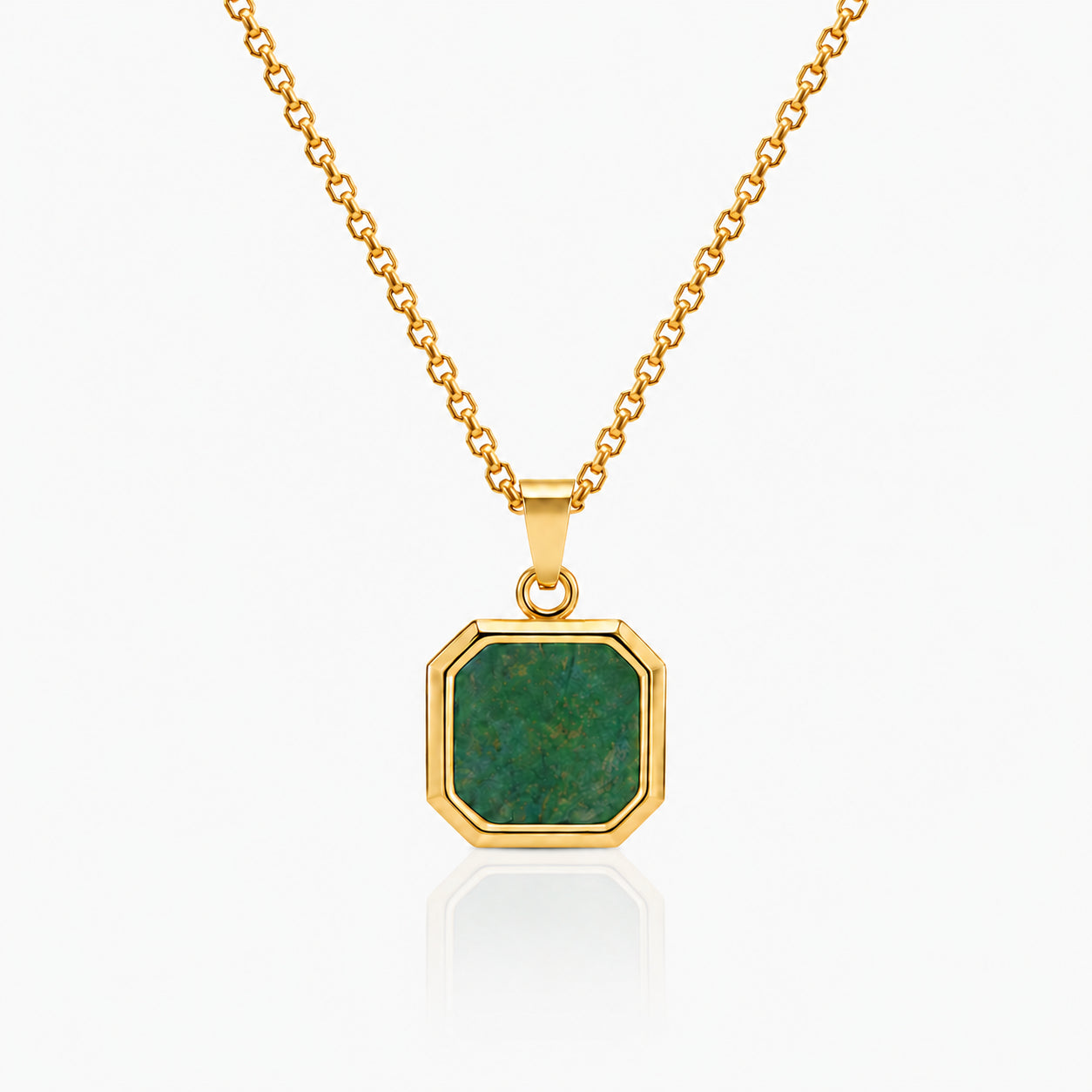 GREEN LUCKY STONE (GOLD)